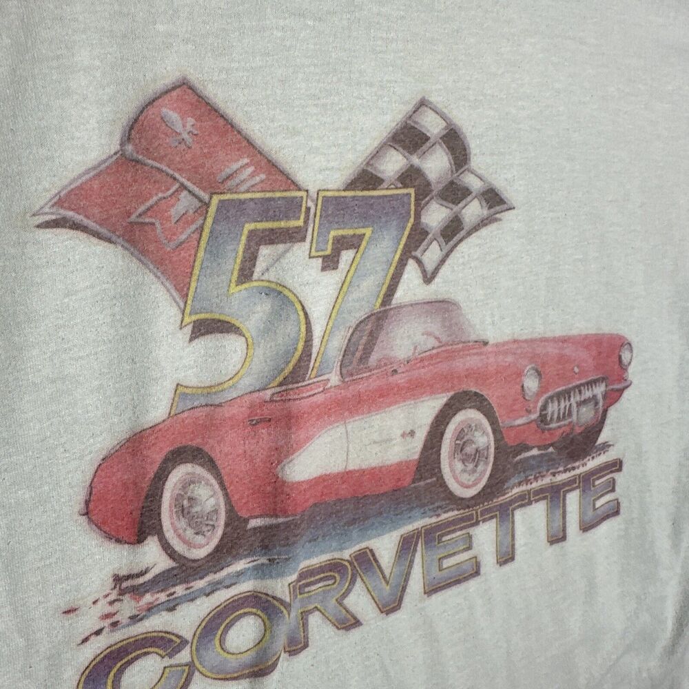 Rare VTG Screen Stars Corvette Heavy Chevy Chevrolet Single Stitch T Shirt 80s L - Picture 14 of 16